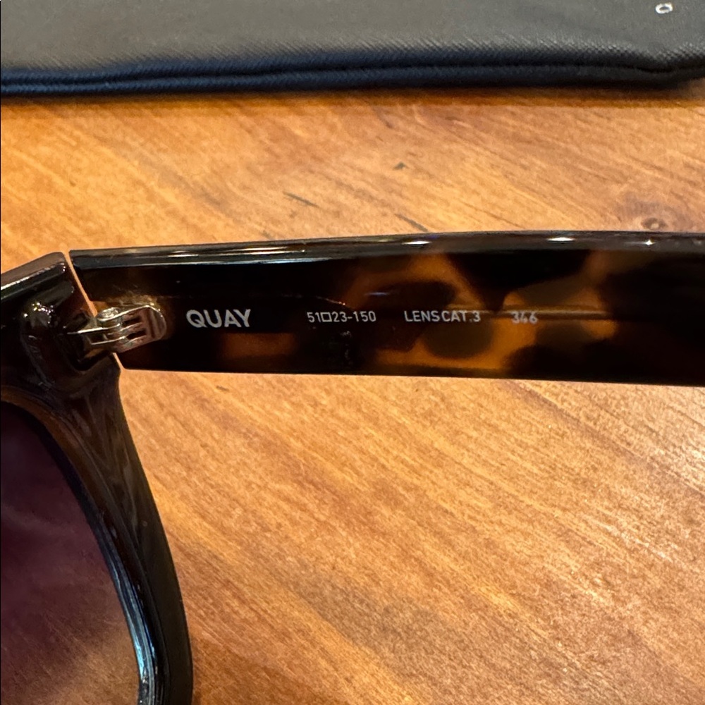 Quay Australia Black and Tortoise Sunglasses - Picture 4 of 6
